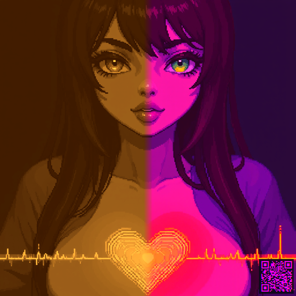 Okładka: Eight-bit heart beating for you