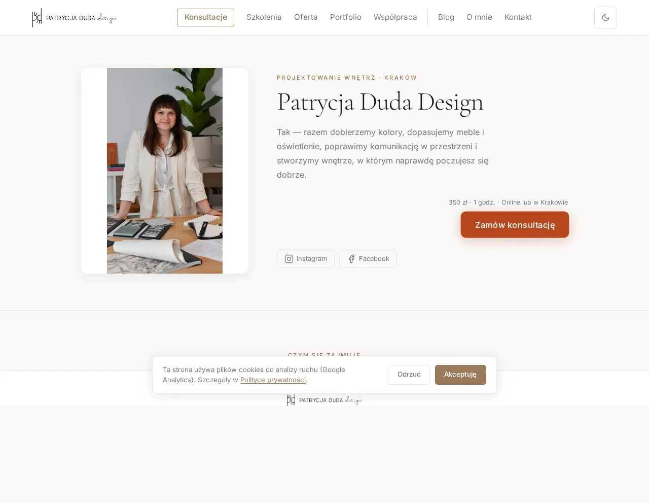 PatrycjaDuda.com — podgląd całej strony